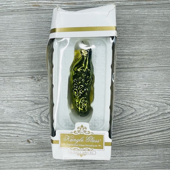 Kringle glass Kurt s adler pickle Christmas ornament green glass decoration - Picture 1 of 3